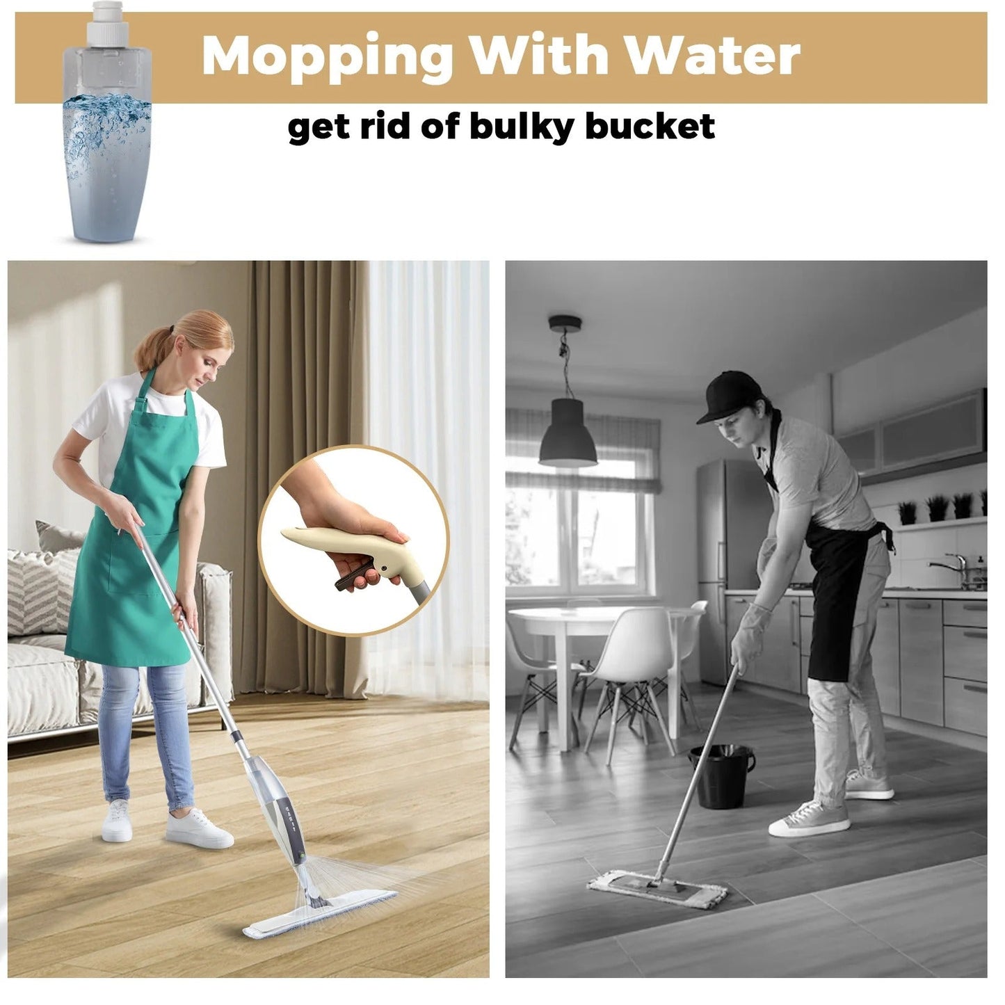 Spray Flat Mop for Quick Floor Cleaning